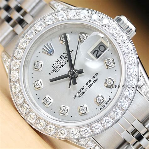 rolex white gold ladies watch|ladies Rolex datejust white dial.